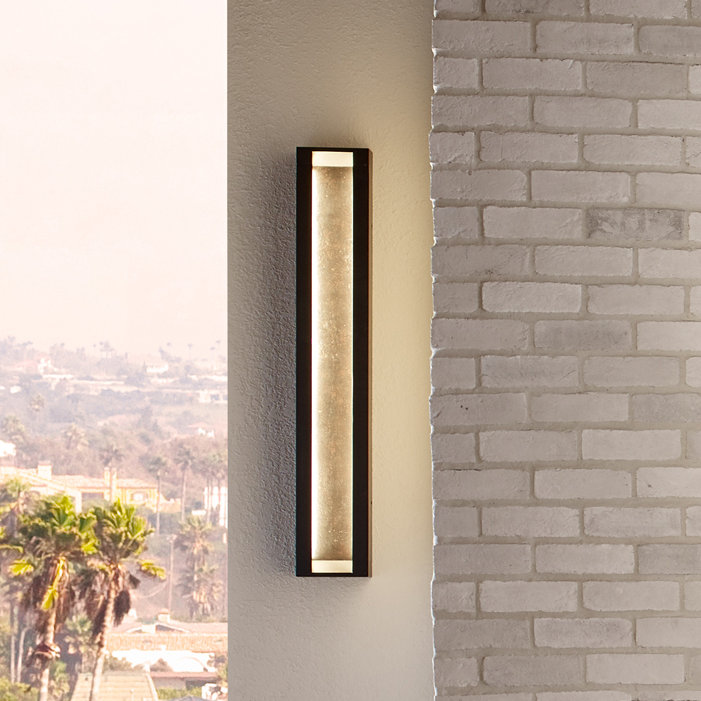 Led Outdoor Sconce Lights Modern Outdoor Sconce Lighting Black Finish Aluminum Alloy Square